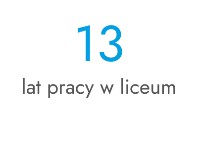 13 lat pracy w liceum